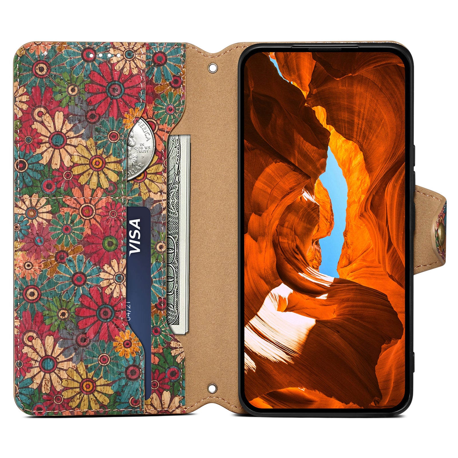 For Samsung Galaxy A33 5G Case PU Leather Floral Pattern Phone Cover with Card Holder Slot For Samsung Galaxy A33 5G Case PU Leather Floral Pattern Phone Cover with Card Holder Slot